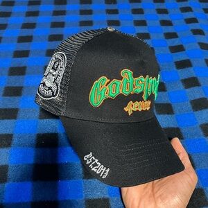 Godspeed Black and Green Embroidered Cap